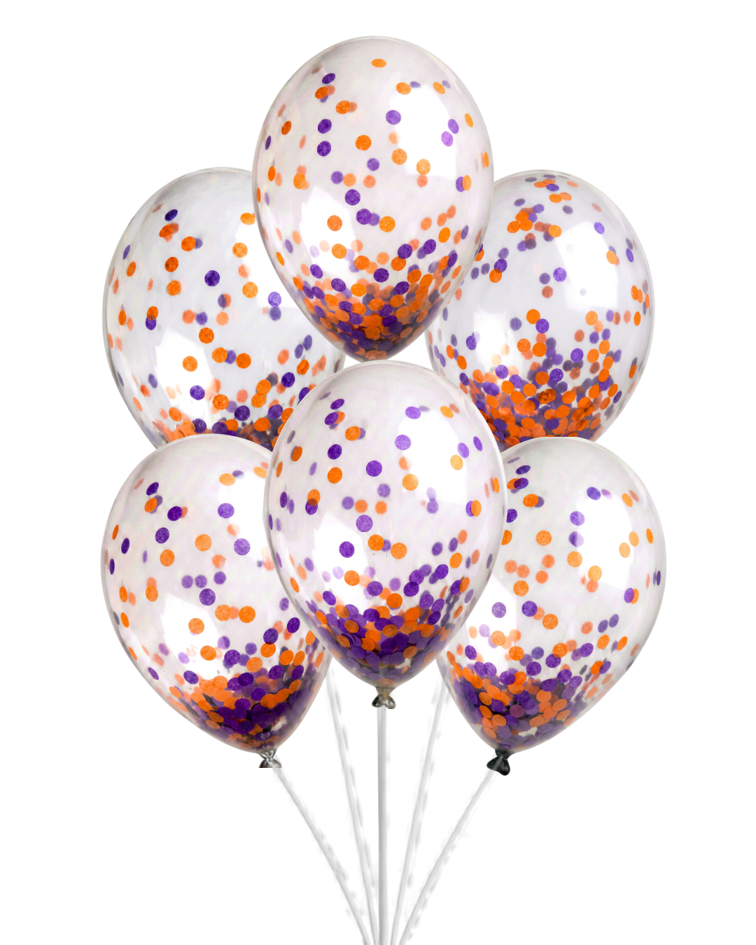 Confetti Filled Balloons with Free Ribbon - Halloween or Gothic Colours - Party or Wedding