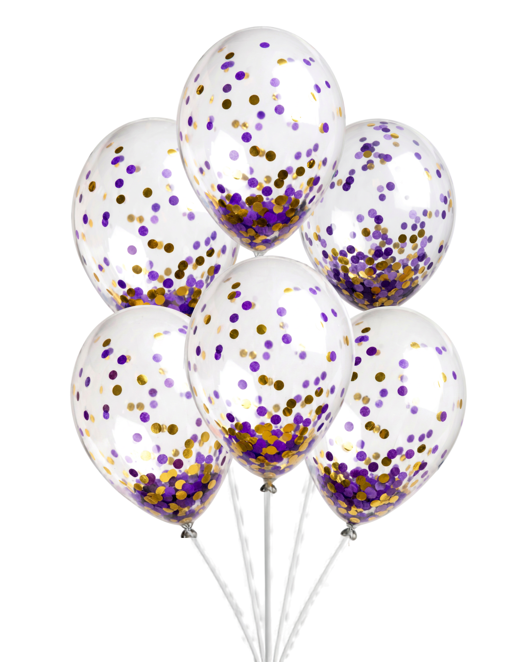 Confetti Filled Balloons with Free Ribbon - Halloween or Gothic Colours - Party or Wedding