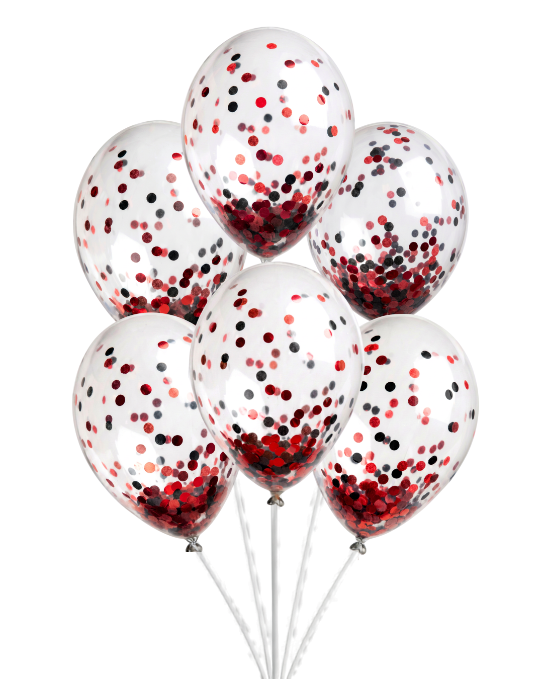 Confetti Filled Balloons with Free Ribbon - Halloween or Gothic Colours - Party or Wedding