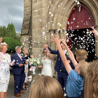 Biodegradable Tissue Paper Wedding Confetti -  Burgundy, Mid Grey and White