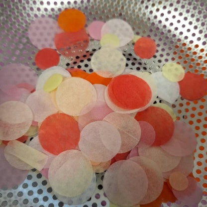 Biodegradable Wedding Confetti -  pale yellow, blood orange, orange, apricot, pale pink and white