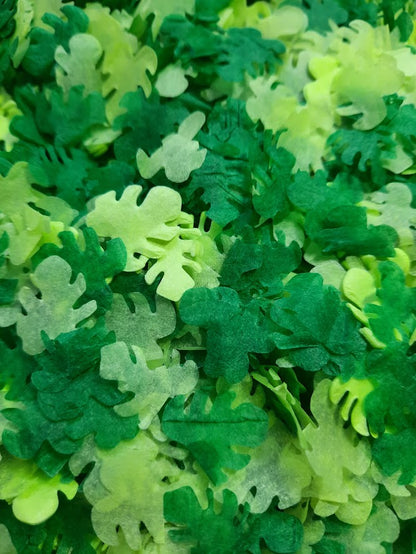 Eco Biodegradable Palm Leaf  Confetti - Dark Green and Lime Green