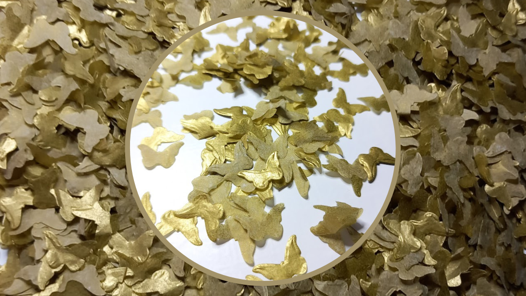 Biodegradable Wedding Confetti -  Gold