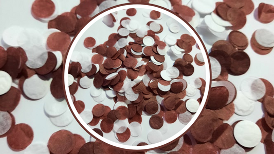 Biodegradable Wedding Confetti - Burgundy and White