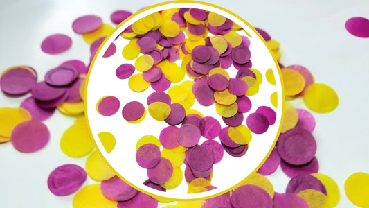 Biodegradable Wedding Confetti - Claret and Sunshine Yellow