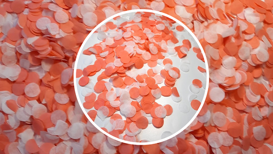 Biodegradable Wedding Confetti - Coral and White