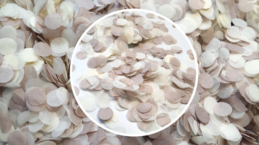 Biodegradable Wedding Confetti - Cream and Beige