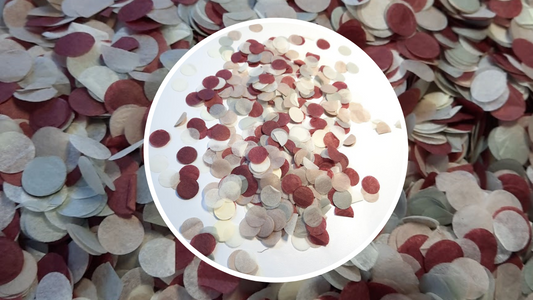 Biodegradable Wedding Confetti - Cream, Beige, Stone and Burgundy