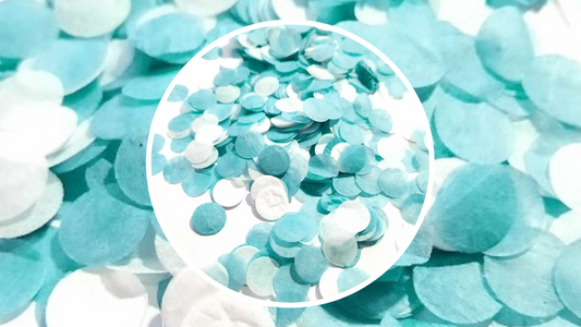 Biodegradable Wedding Confetti - Caribbean Blue and White