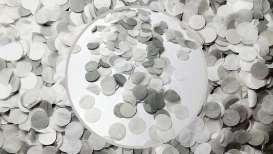 Biodegradable Wedding Confetti -  Dark Grey, Light Grey and White