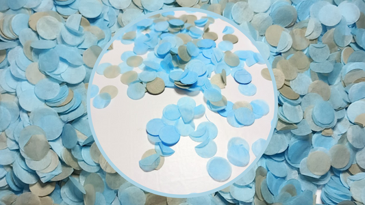 Biodegradable Wedding & Christening Confetti -  Dark Grey, Pale Blue