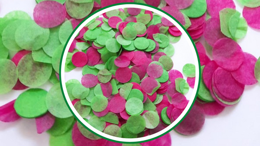 Biodegradable Wedding Confetti - Fuchsia Pink and Apple Green