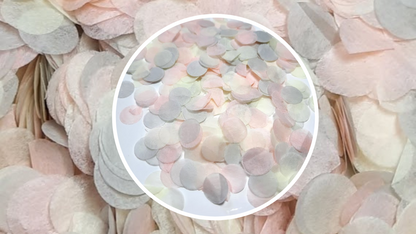 Biodegradable Wedding Confetti -  Light Grey, Blush and Cream