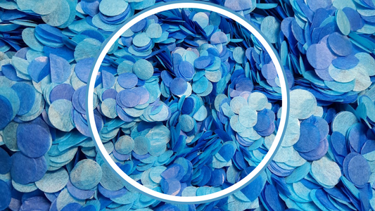 Biodegradable Wedding Confetti - Mid Blue, Turquoise Blue and Pale Blue