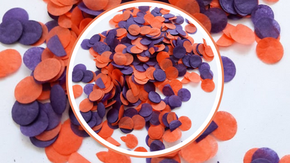 Biodegradable Wedding Confetti - Orange and Purple