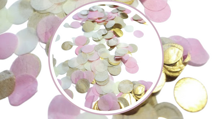 Biodegradable Wedding Confetti - Pale Pink, Cream and Gold