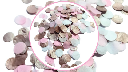 Biodegradable Wedding Confetti - Pale Pink, Mint Green and Rose Gold