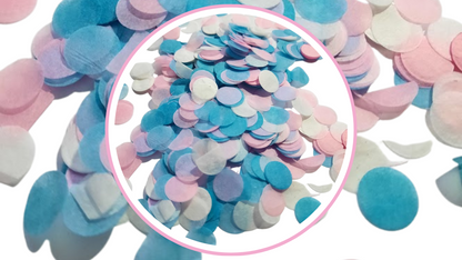 Biodegradable Wedding Confetti - Pale Pink, Turquoise Blue and Cream