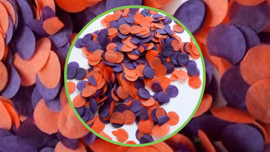 Biodegradable Wedding Confetti -  Purple and Orange