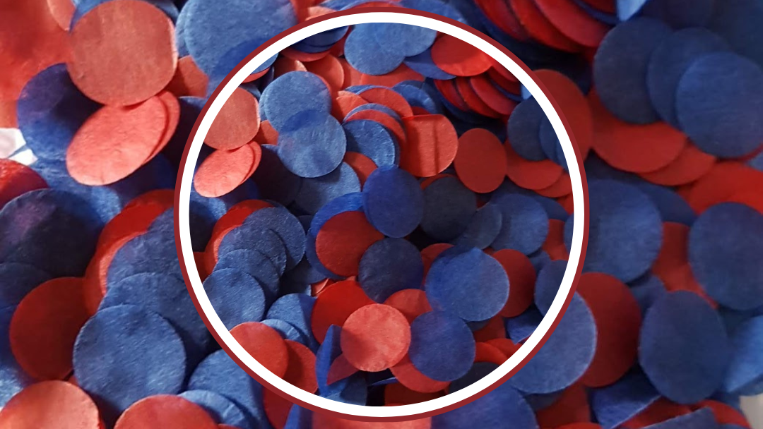 Biodegradable Wedding Confetti -  Red and Royal Blue