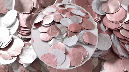 Biodegradable Wedding Confetti -  Rose Gold and Silver