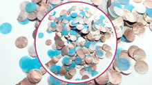 Load image into Gallery viewer, Biodegradable Wedding Confetti - Rose Gold and Turquoise Blue