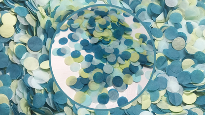 Biodegradable Wedding Confetti -  Teal Blue, Baby Blue, Willow Green