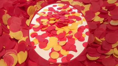 Biodegradable Wedding Confetti -  Red Yellow