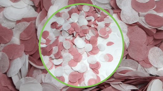 Biodegradable Wedding Confetti -  Rose Pink and White