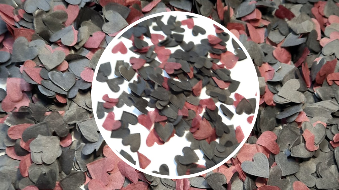 Biodegradable Wedding Confetti - Burgundy and Black