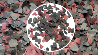 Biodegradable Wedding Confetti - Burgundy and Black