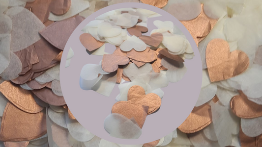 Biodegradable Wedding Confetti -  Cream and Copper