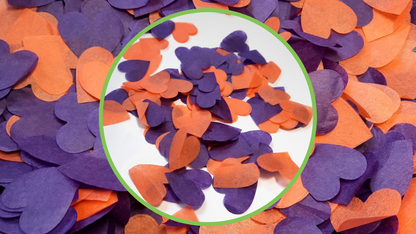 Biodegradable Wedding Confetti -  Purple and Orange