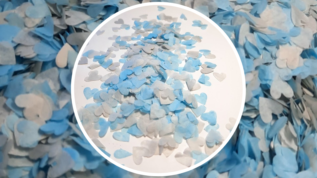 Eco Biodegradable Baby Shower & Wedding Confetti - Pale Blue &  Light Grey