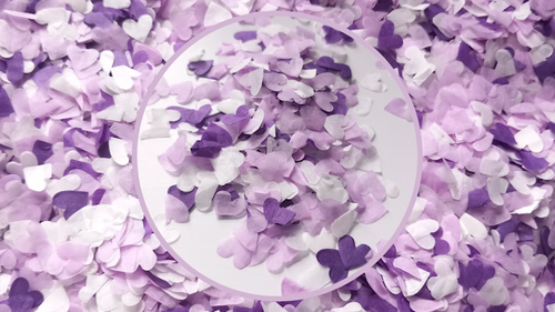 Biodegradable Wedding Confetti -  Purple, Lilac and White