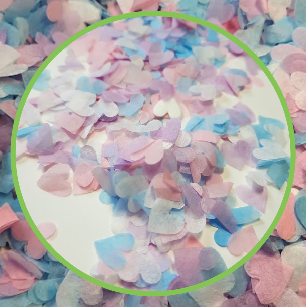 Biodegradable Wedding Confetti - Pale Pink, Pale Blue and White