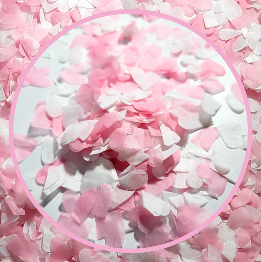 Biodegradable Wedding Confetti -  Pale Pink and White