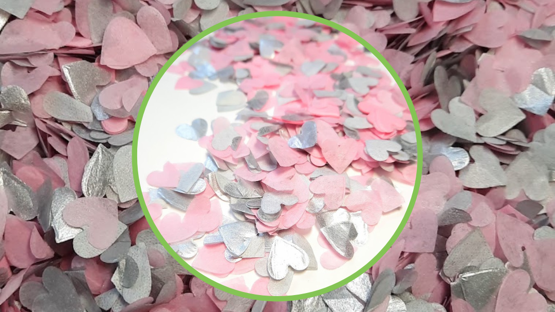 Biodegradable Wedding Confetti - Pale Pink and Silver