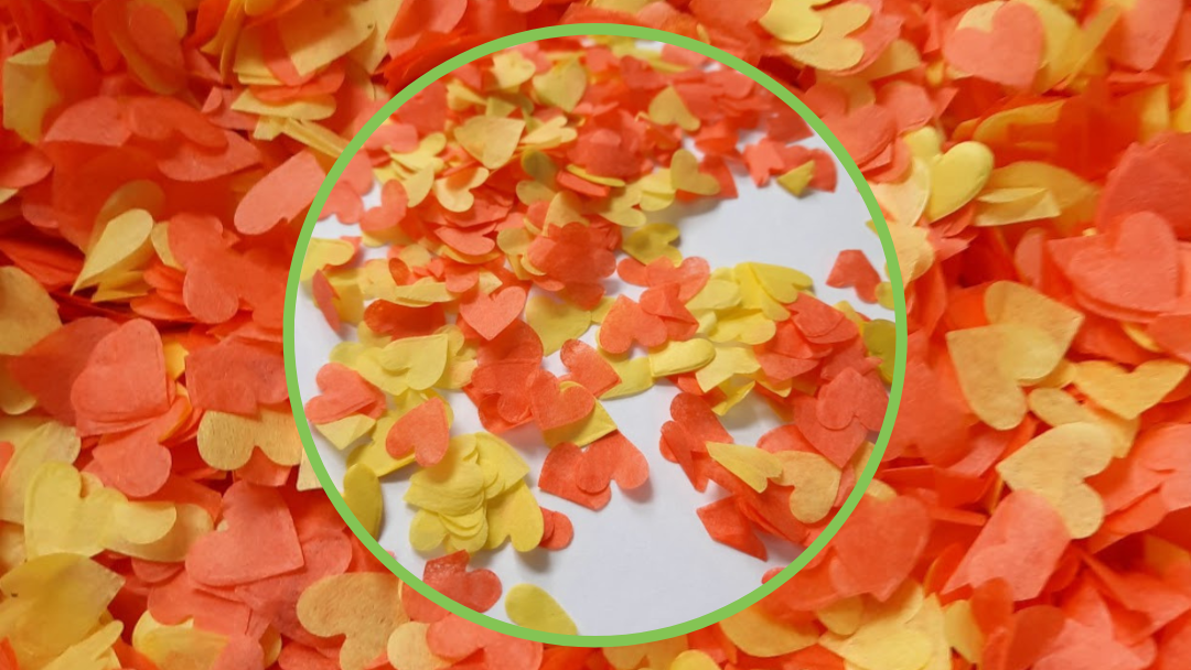 Biodegradable Wedding Confetti - Bright Yellow and Orange